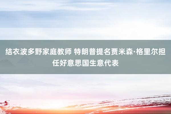 结衣波多野家庭教师 特朗普提名贾米森·格里尔担任好意思国生意代表