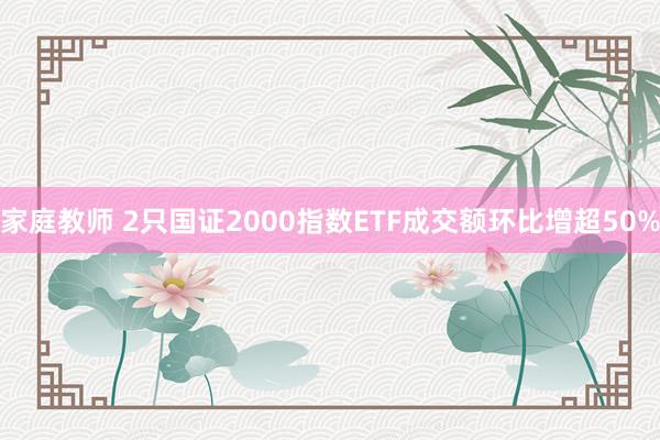 家庭教师 2只国证2000指数ETF成交额环比增超50%
