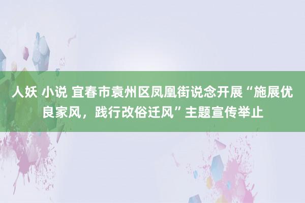 人妖 小说 宜春市袁州区凤凰街说念开展“施展优良家风,践行改俗迁风”主题宣传举止