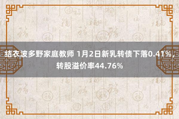 结衣波多野家庭教师 1月2日新乳转债下落0.41%,转股溢价率44.76%