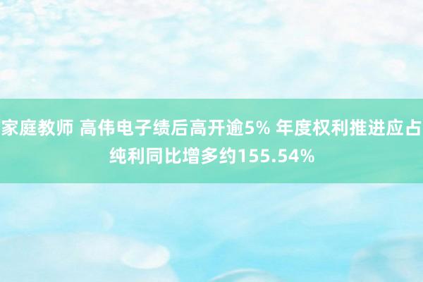 家庭教师 高伟电子绩后高开逾5% 年度权利推进应占纯利同比增多约155.54%