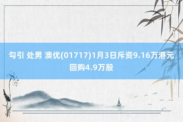勾引 处男 澳优(01717)1月3日斥资9.16万港元回购4.9万股
