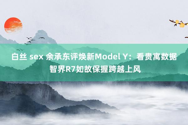 白丝 sex 余承东评焕新Model Y：看贵寓数据 智界R7如故保握跨越上风