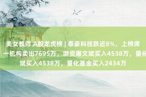 美女教师 A股龙虎榜 | 泰豪科技跌近8%，上榜席位净卖出2.13亿，一机构卖出7695万，游资屠文斌买入4538万，量化基金买入2434万