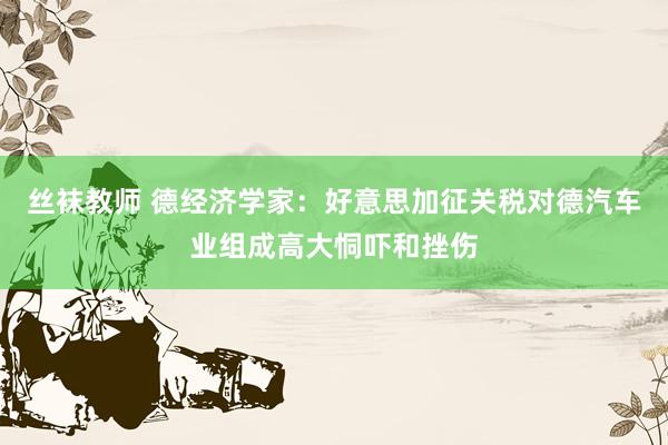 丝袜教师 德经济学家：好意思加征关税对德汽车业组成高大恫吓和挫伤