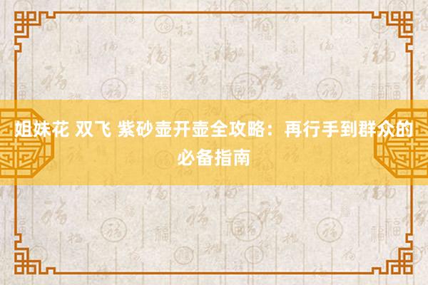 姐妹花 双飞 紫砂壶开壶全攻略：再行手到群众的必备指南