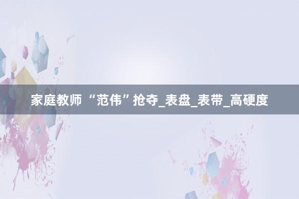 家庭教师 “范伟”抢夺_表盘_表带_高硬度