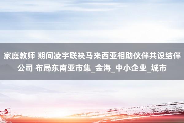 家庭教师 期间凌宇联袂马来西亚相助伙伴共设结伴公司 布局东南亚市集_金海_中小企业_城市
