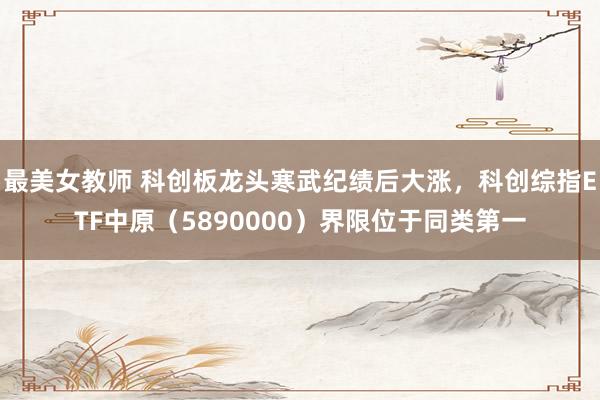 最美女教师 科创板龙头寒武纪绩后大涨，科创综指ETF中原（5890000）界限位于同类第一