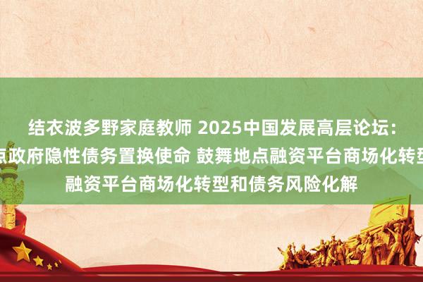 结衣波多野家庭教师 2025中国发展高层论坛：将不绝作念好地点政府隐性债务置换使命 鼓舞地点融资平台商场化转型和债务风险化解