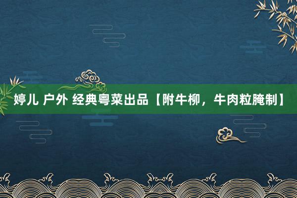 婷儿 户外 经典粤菜出品【附牛柳，牛肉粒腌制】