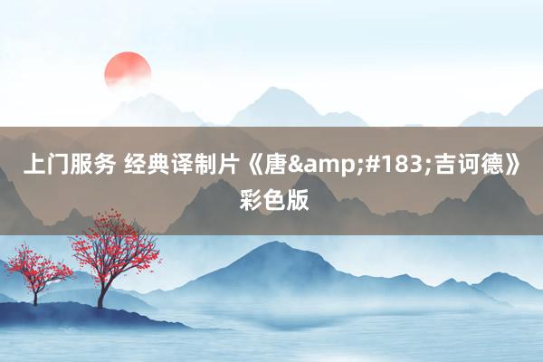 上门服务 经典译制片《唐&#183;吉诃德》 彩色版